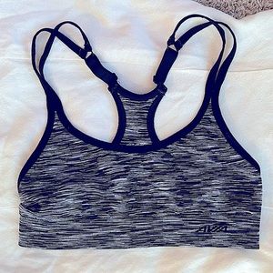 Soft AVIA black and grey sports bra size small